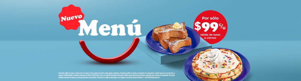 menú de comida ihop